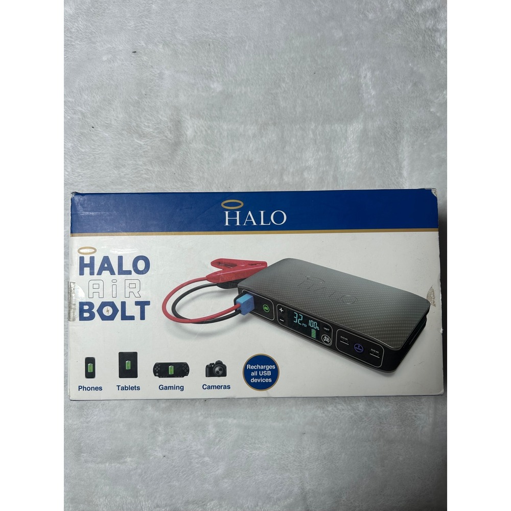 HALO‎ Bolt Air Portable Car Jump Starter Air Compressor Power Bank Gunmetal
